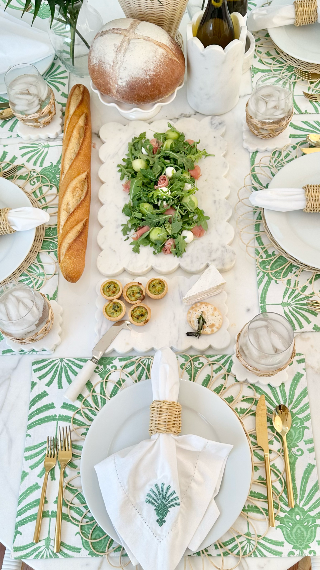 Palm Deco Tablescape