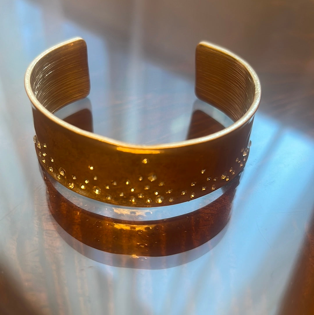 Crystal pounded cuff
