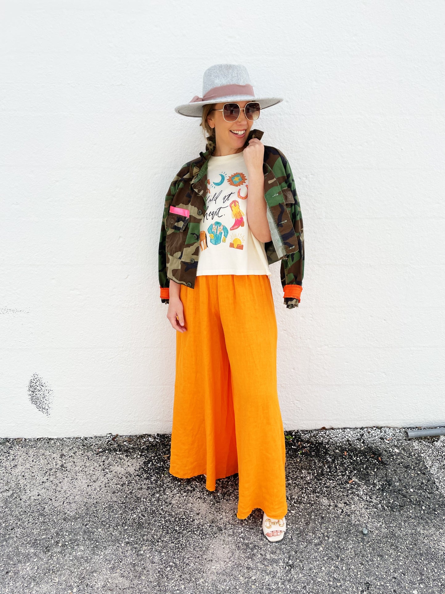 Camo Jacket with Ruffle
