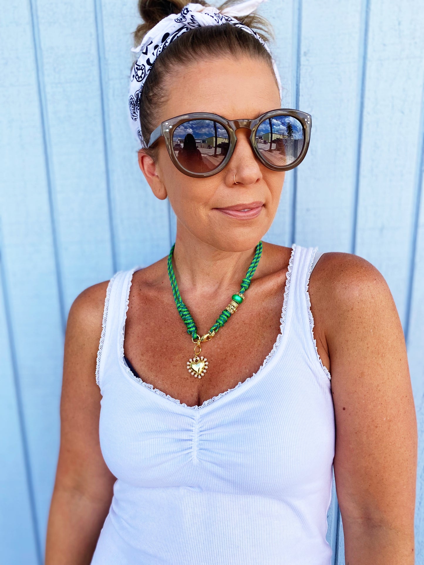 Sandrine Pearl Heart Necklace PREORDER