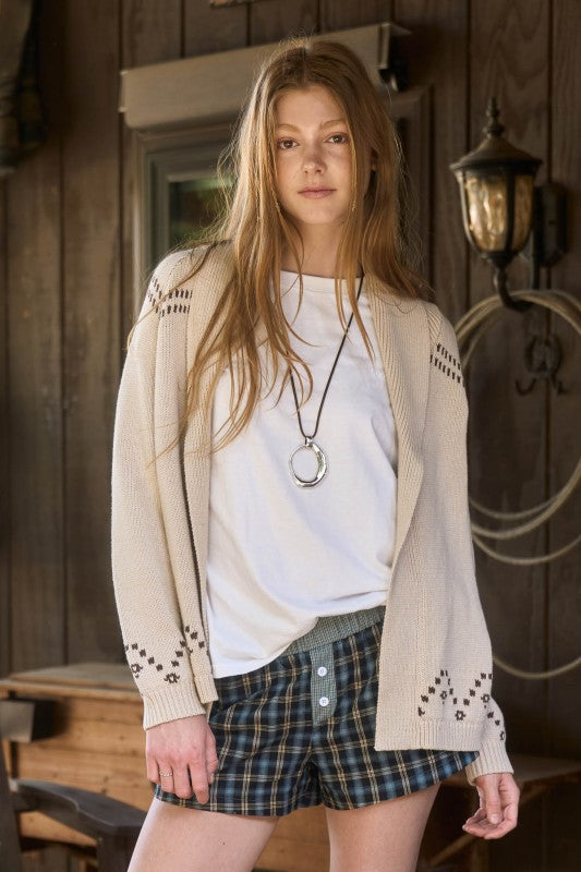 Horse Jacquard Shawl Knit Cardigan PREORDER