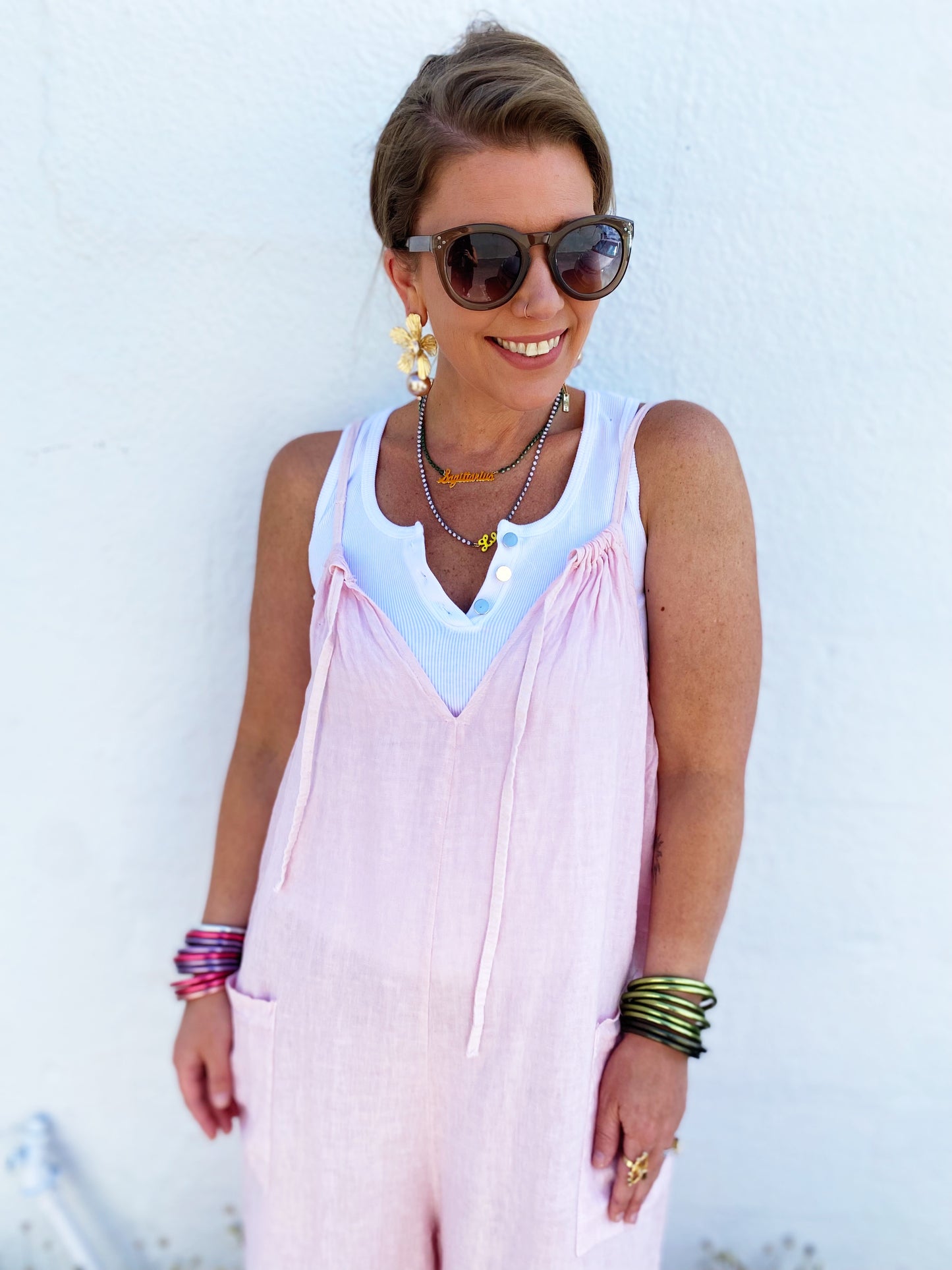 Crystal Jumpsuit in Pink *FINAL SALE
