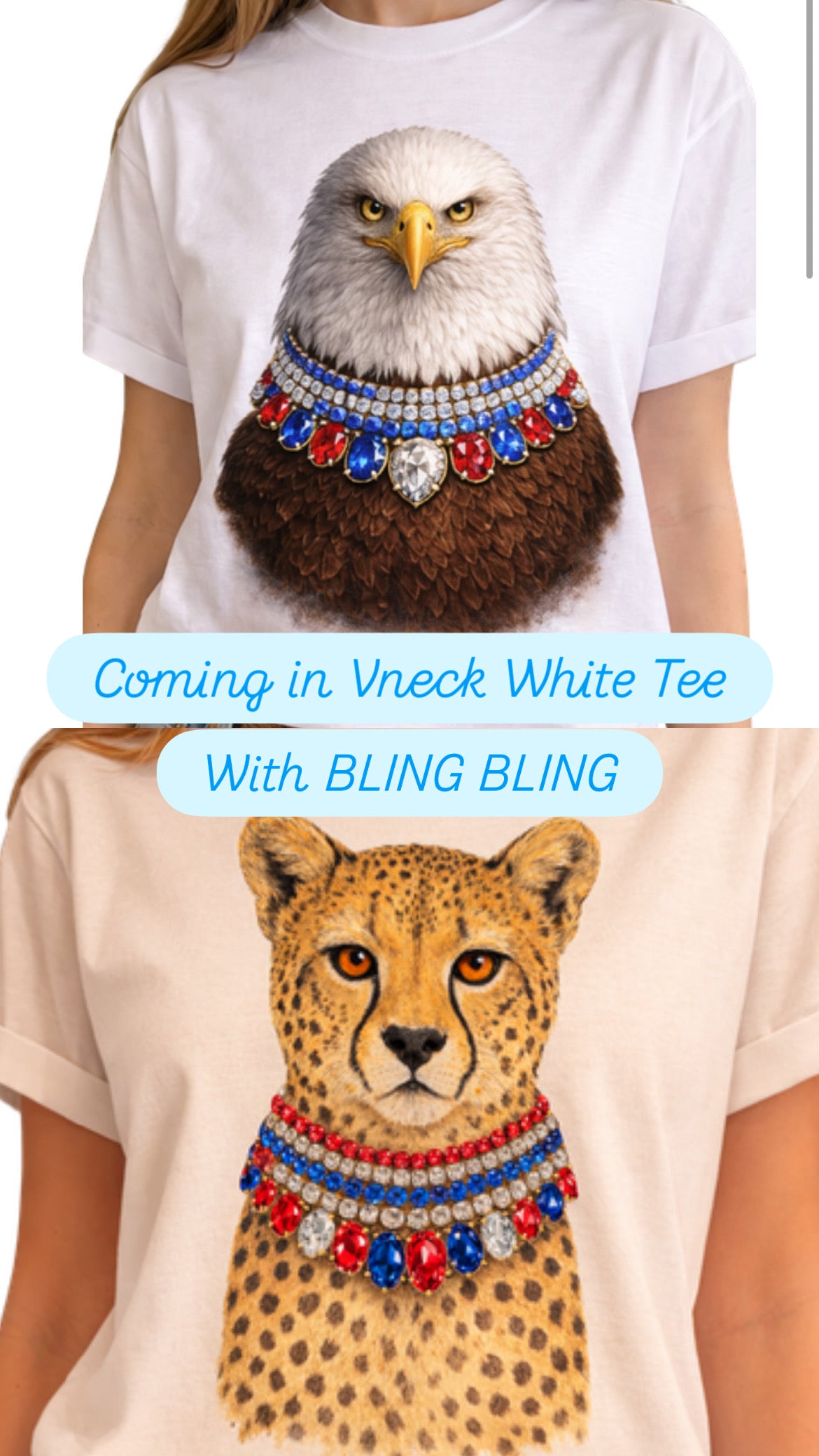 Patriotic BLING Eagle Tee