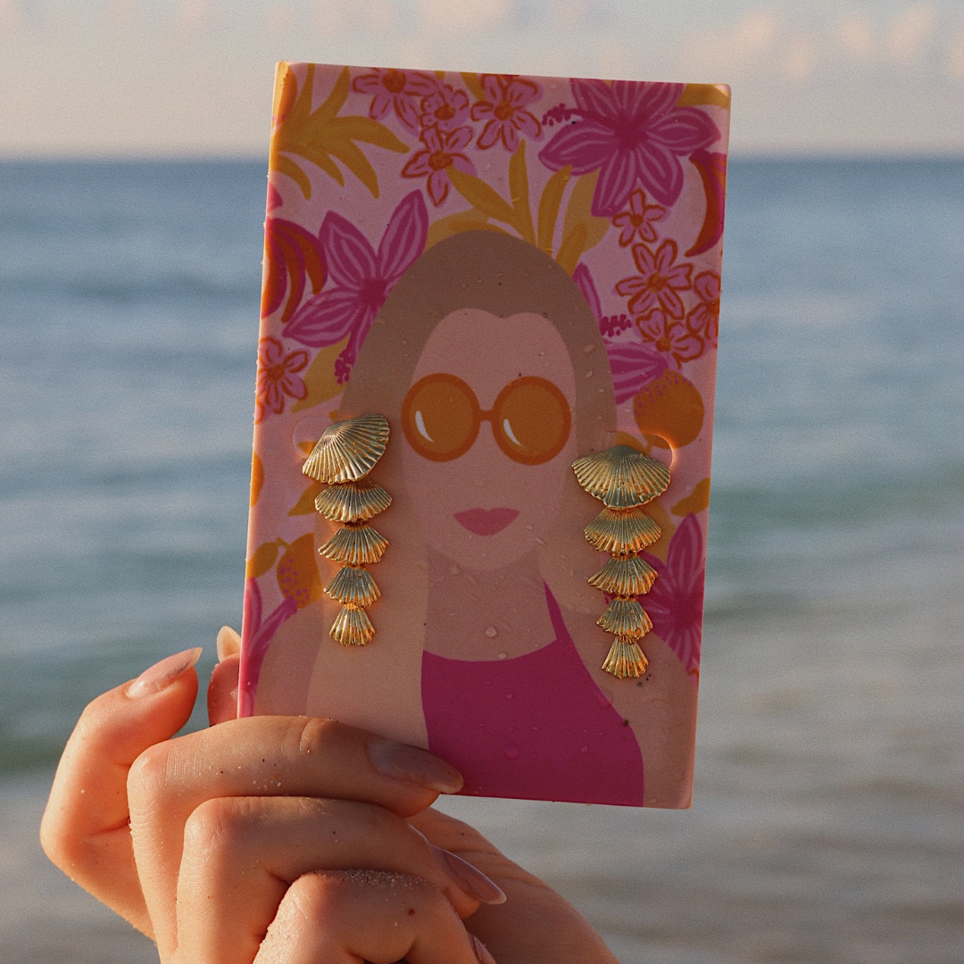 Florida! Seashell Statement Earrings