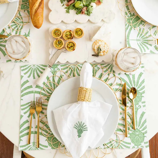 Palm Deco Tablescape