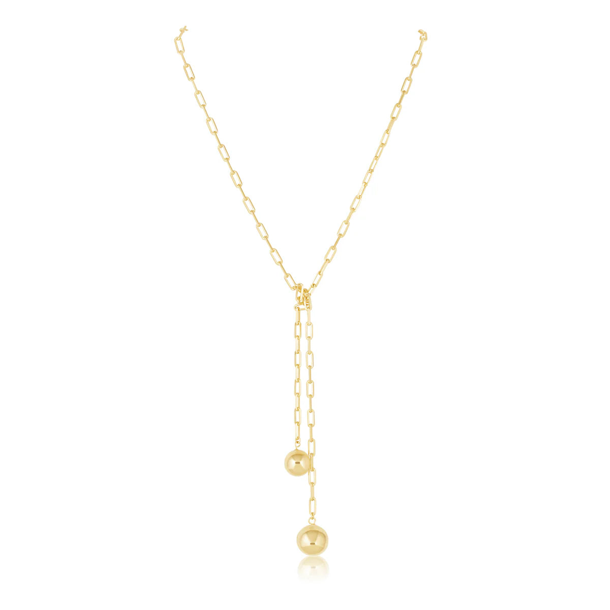 Aubrey Double Gold Ball Necklace