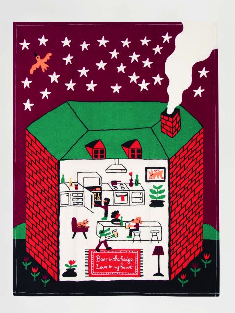 Beer In The Fridge Dish Towel
