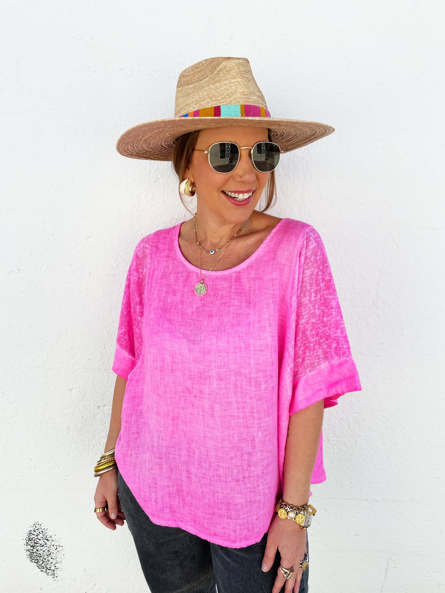 Veronica Top in Pop Pink