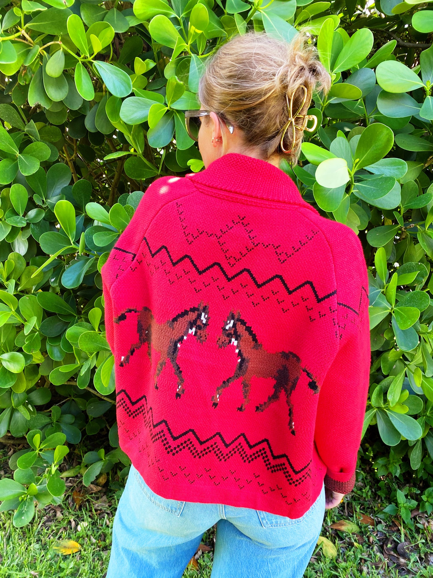 Giddyup Sweater in Red New Release