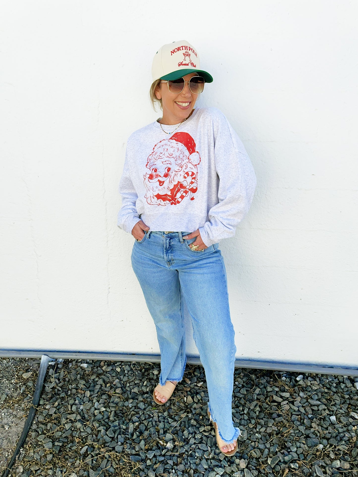 Santa Claus Short Cropped Sweatshirt