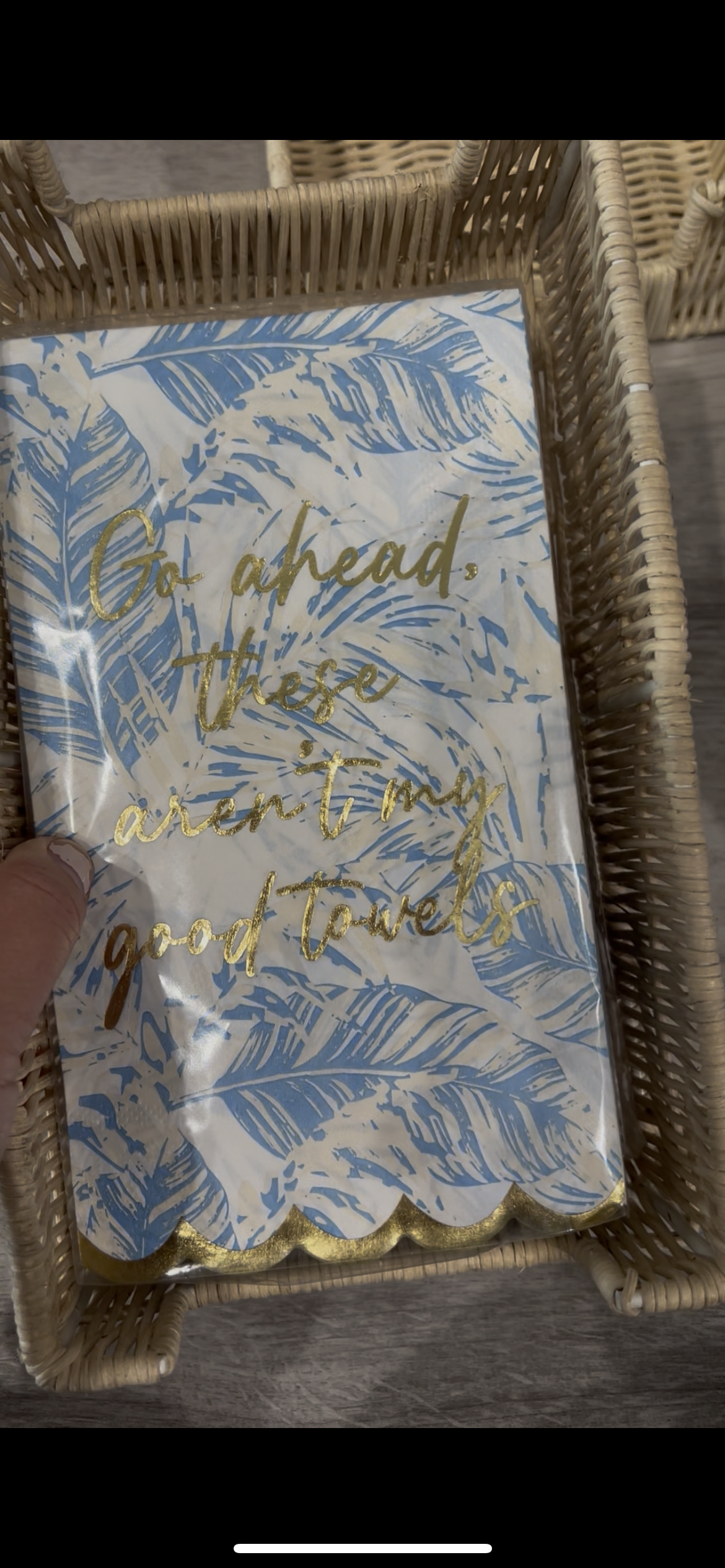 Blue Cane Paper Guest Towel Packs (holder not included)