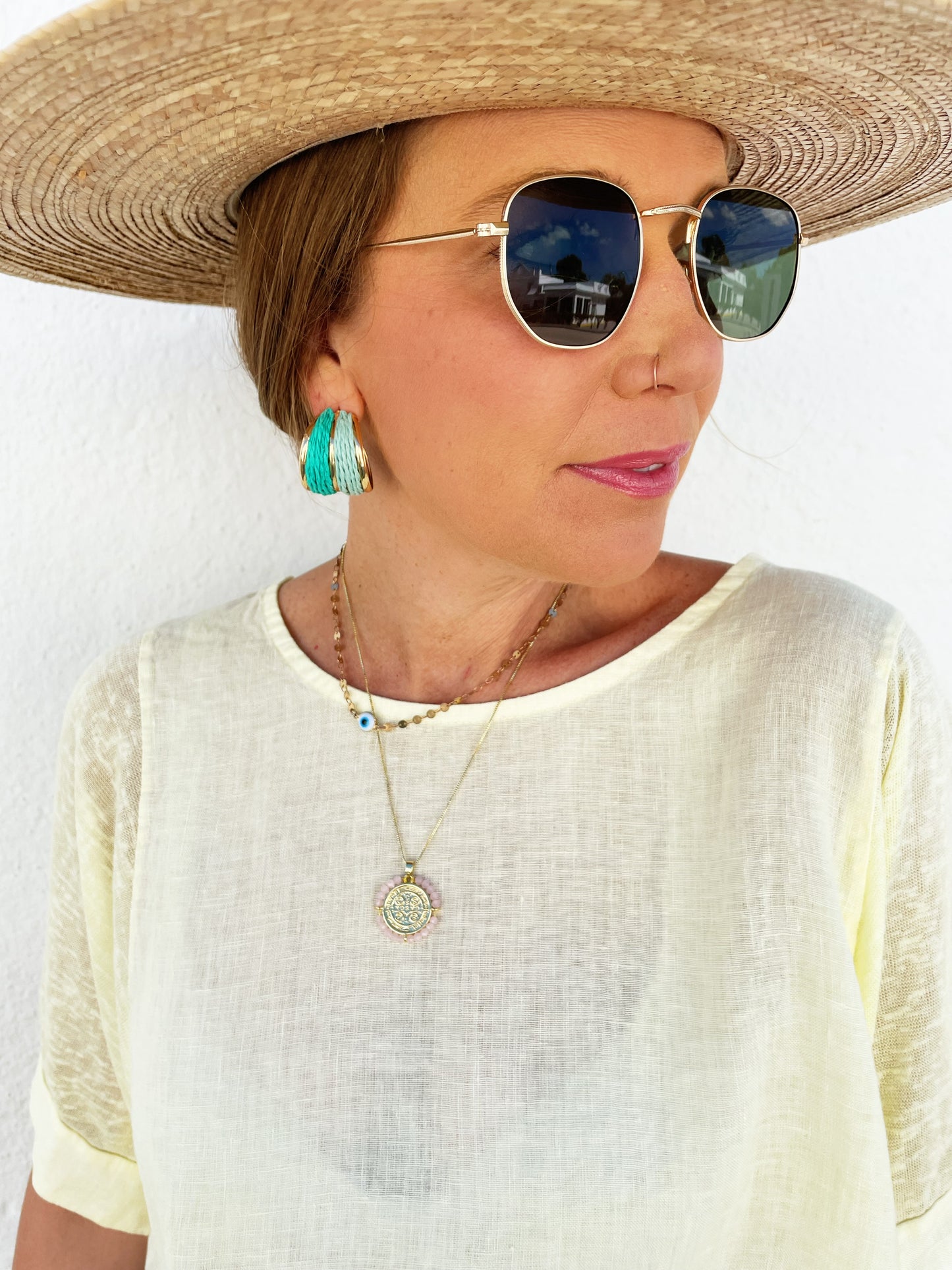 Santonio Earrings in Mint