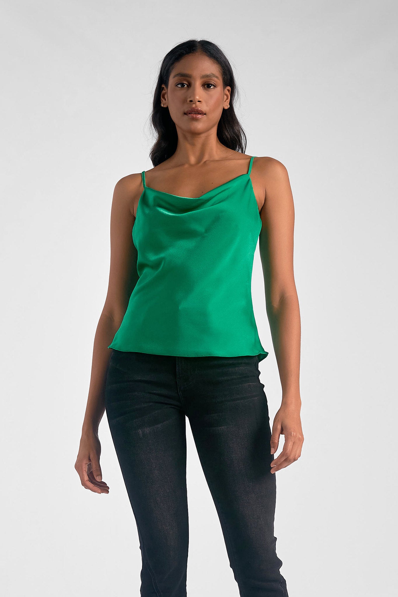 Kelly Satin Scoop Top
