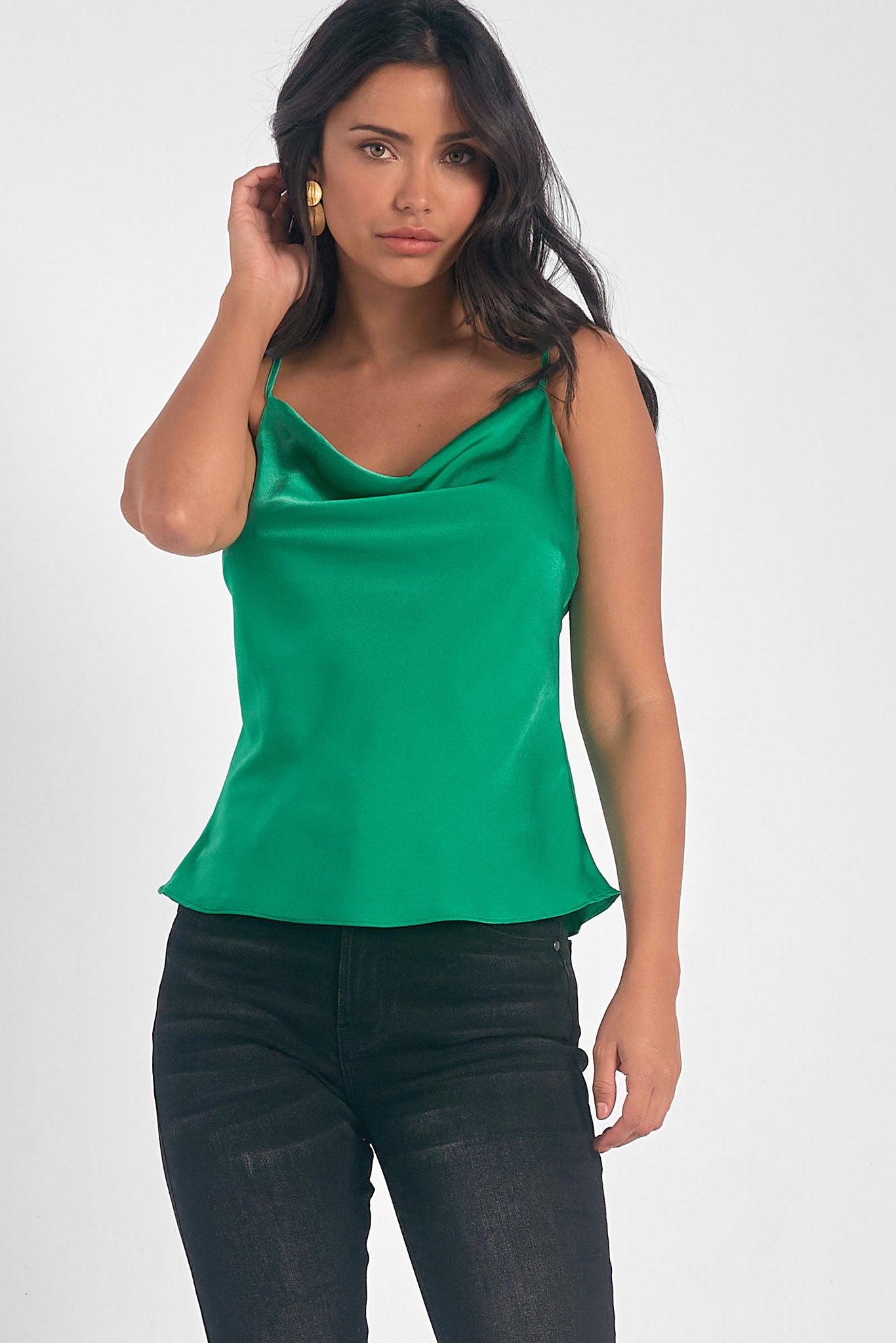 Kelly Satin Scoop Top