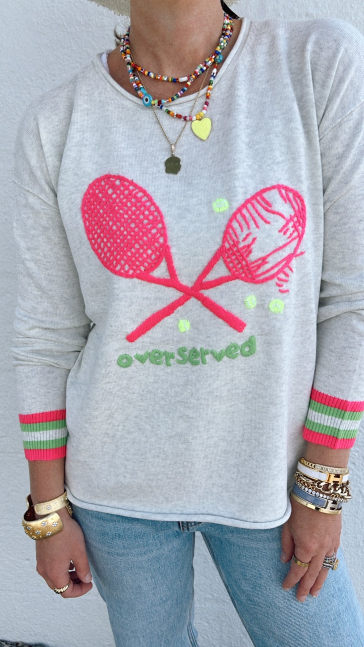 Overserved Tennis Sweater *FINAL SALE ITEM