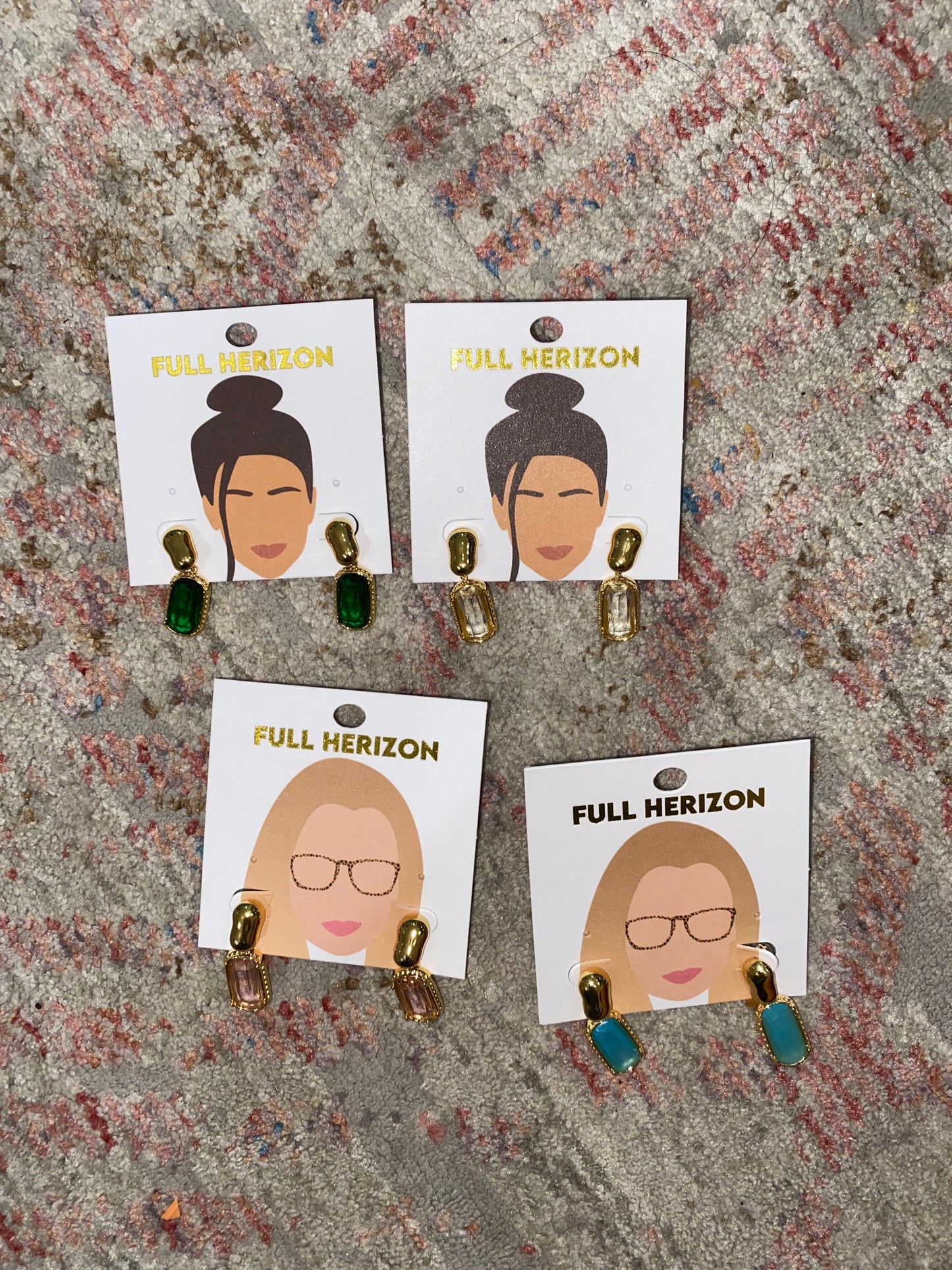 Lively Gemstone Earring - Multiple colors