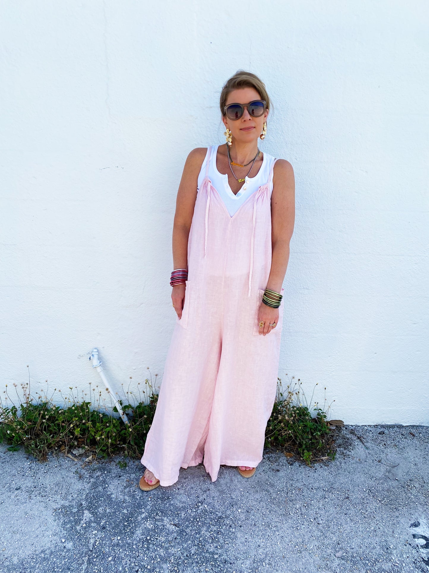 Crystal Jumpsuit in Pink *FINAL SALE