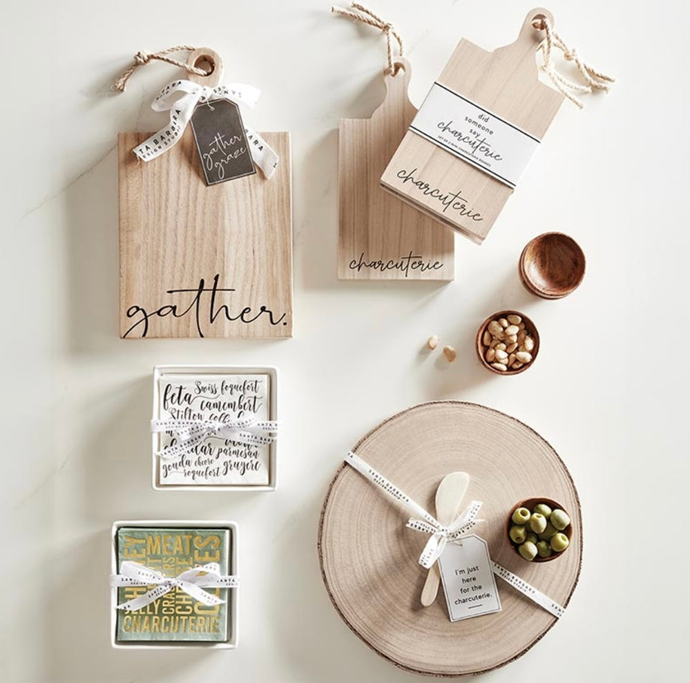 Ceramic Napkin Tray + Napkins - Charcuterie