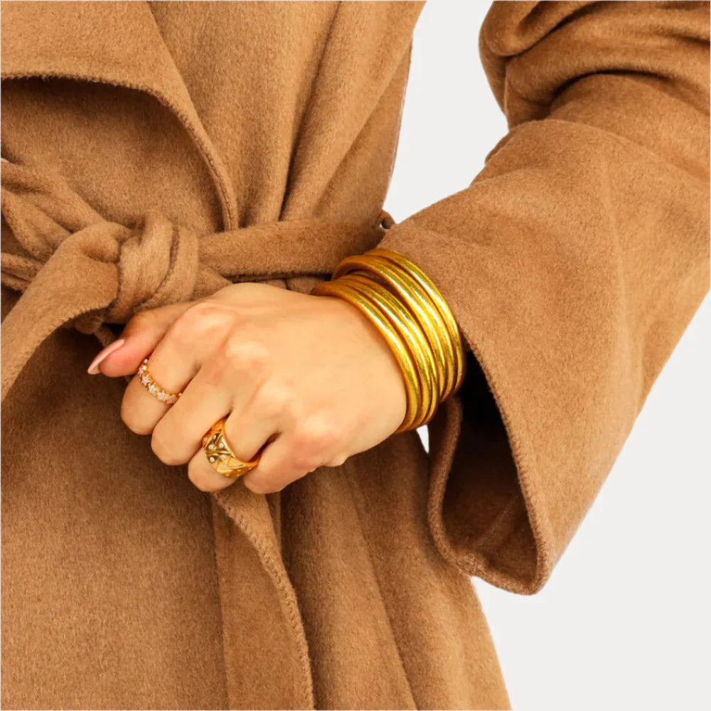 Gold All Weather Bangles Set of 6
