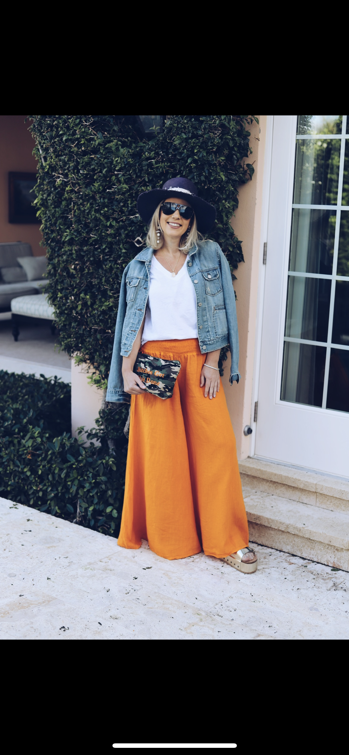 Orange Palazzo pants