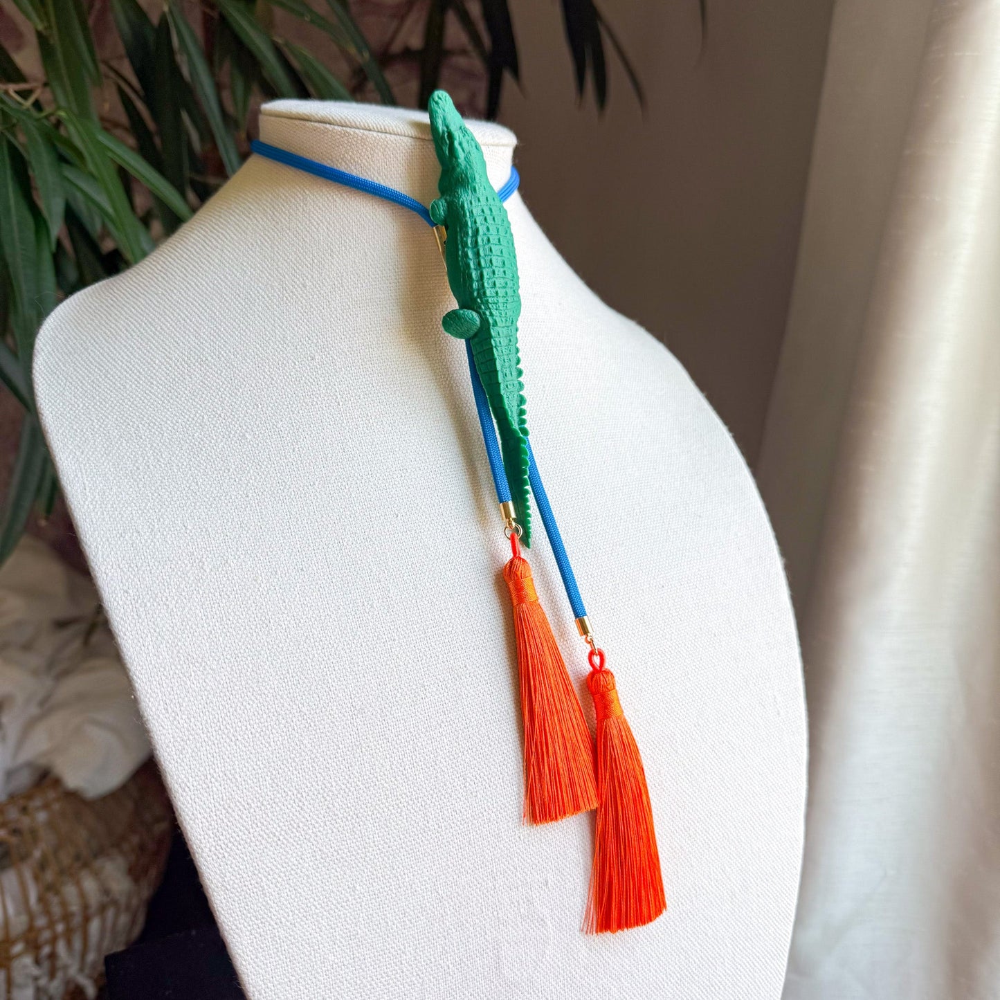 Alligator Bolo Green with Ocean Blue & Orange