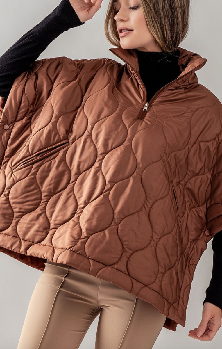 Quarter zip puffer Vest