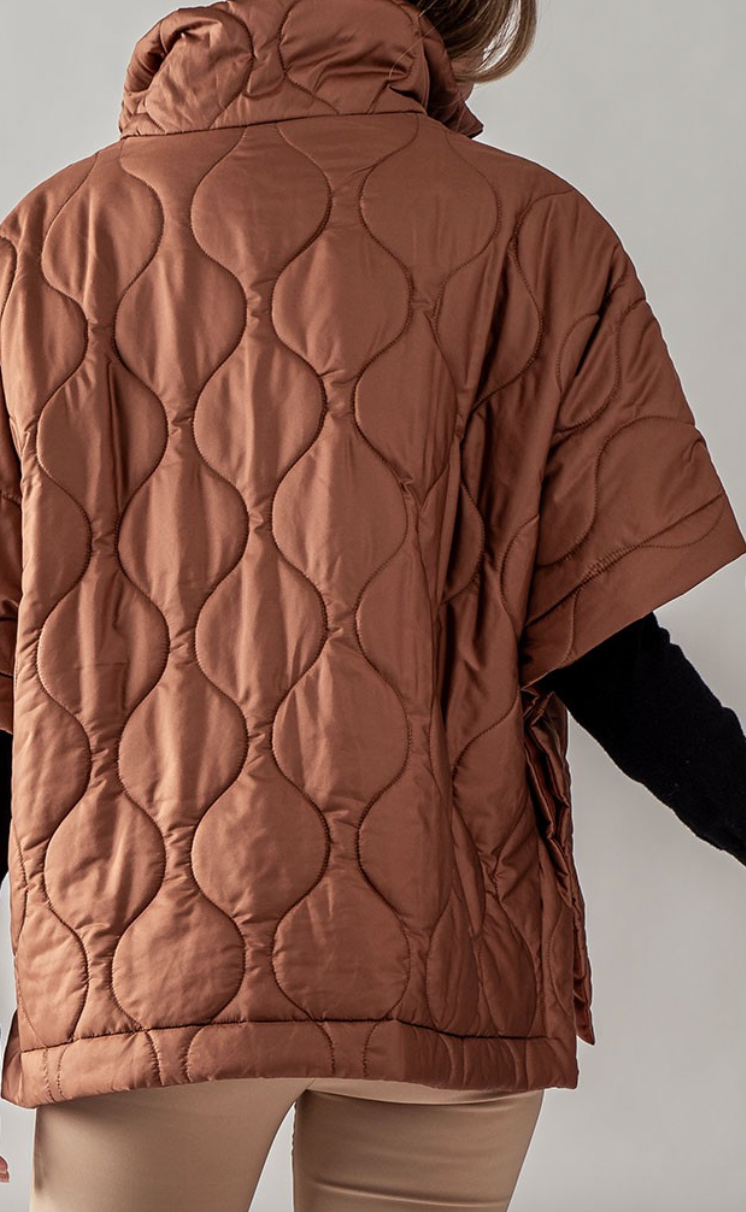 Quarter zip puffer Vest