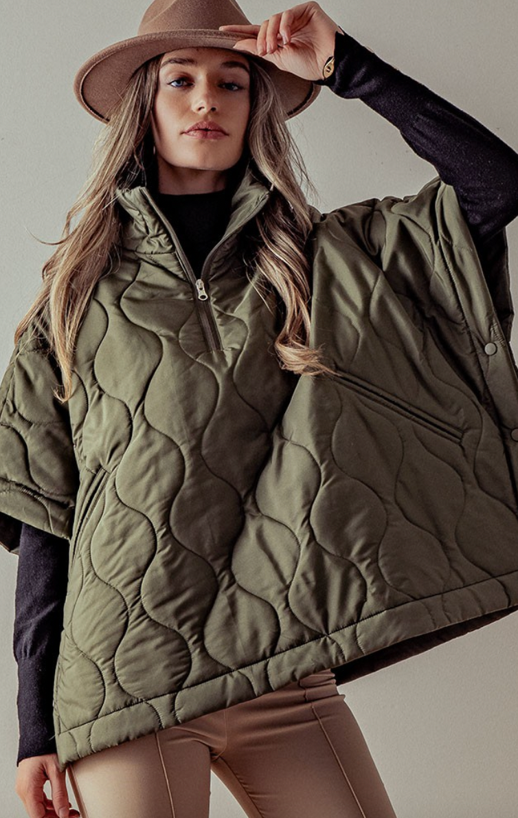 Quarter zip puffer Vest