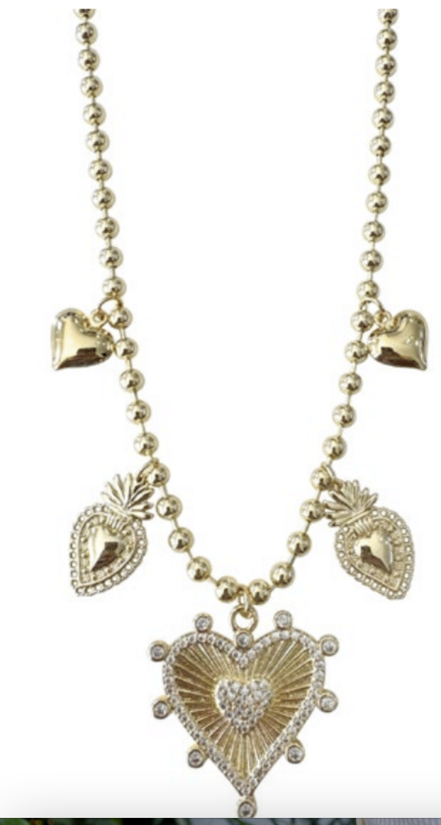 Cali Necklace *singe heart necklace - beaded necklace sold separate