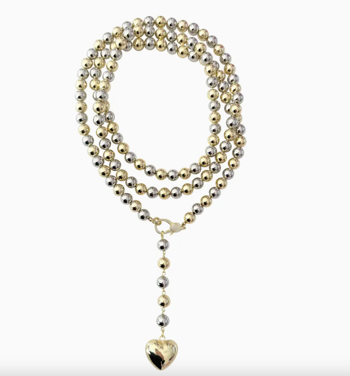 Elliot Beaded Wrap Heart Charm Necklace PREORDER