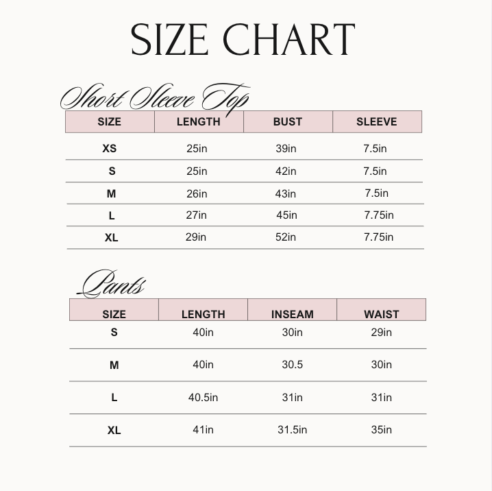 Pink Coffee - Short Sleeve + Pant Pajama Set