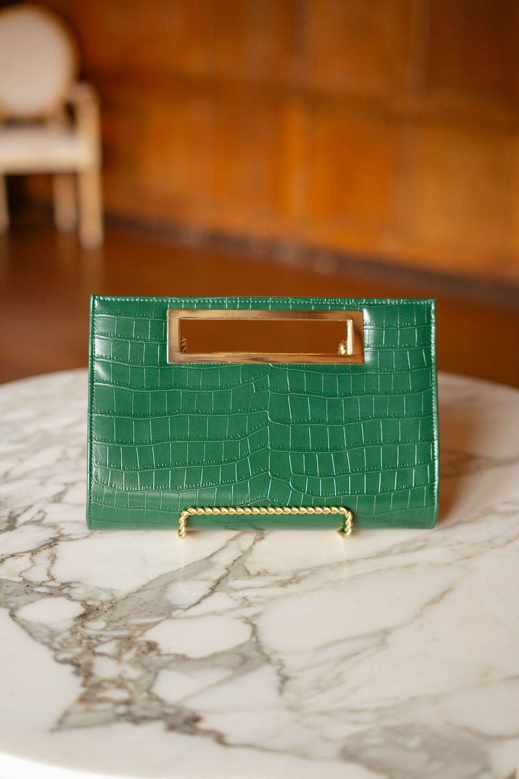 Chloe Croc Clutch