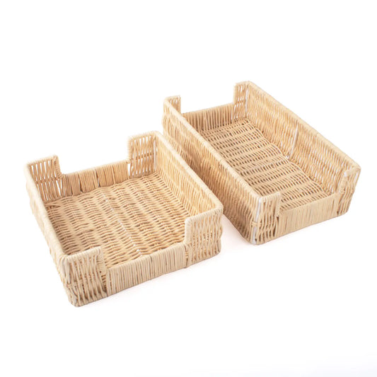 Natural Rattan Towel Tray * 2 sizes