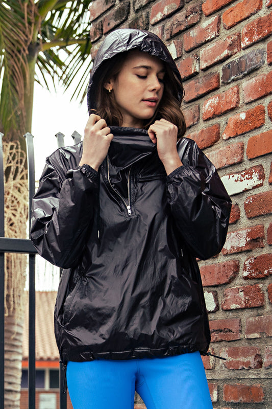 Packable Water Repellent Hoodie Jacket