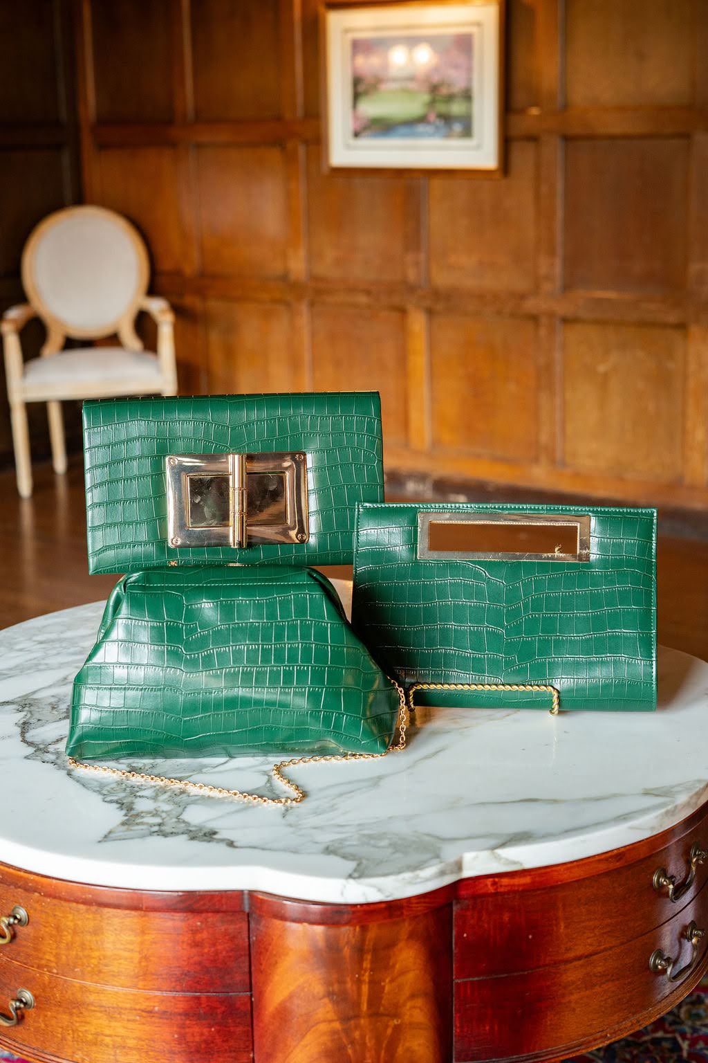 Lillian Croc Clutch