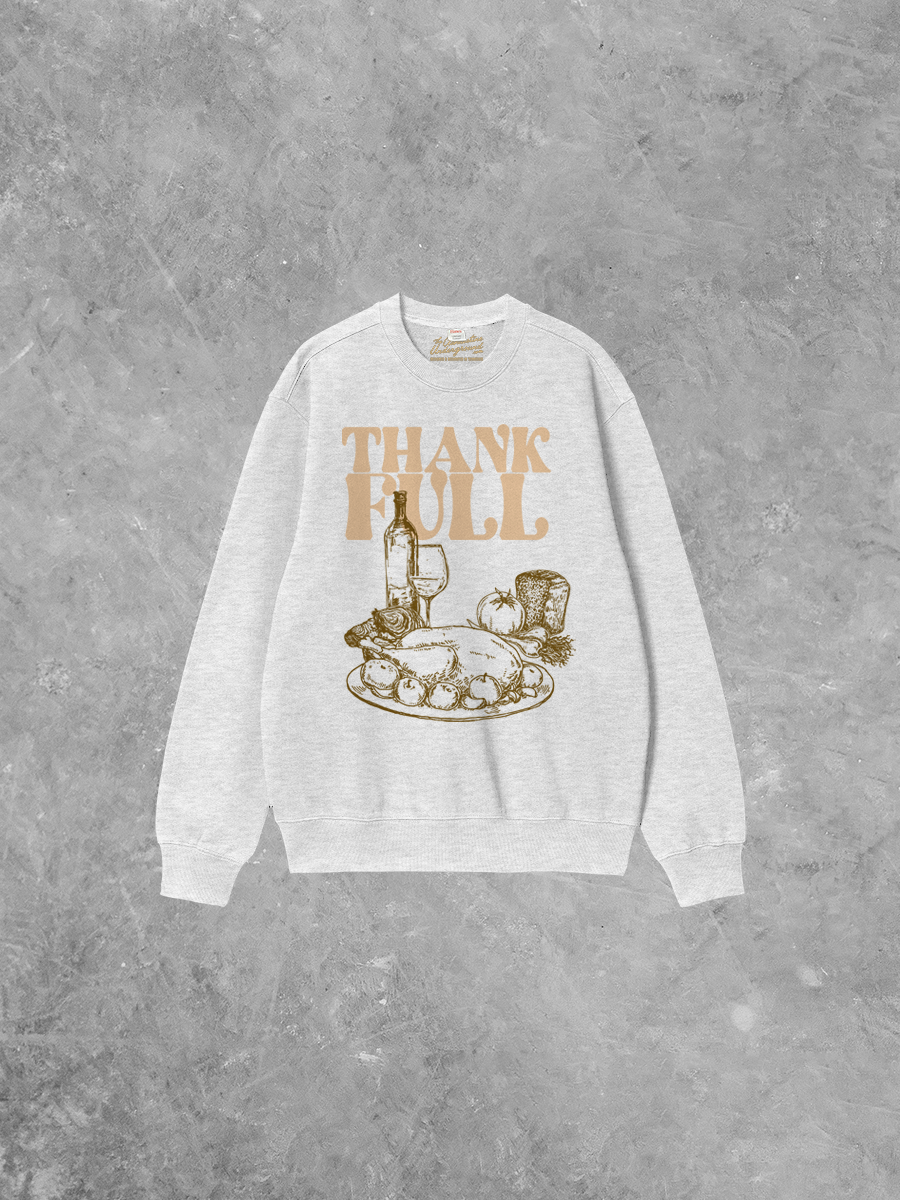 Underground Original Design: ThankFULL Boxy Cotton Sweatshirt