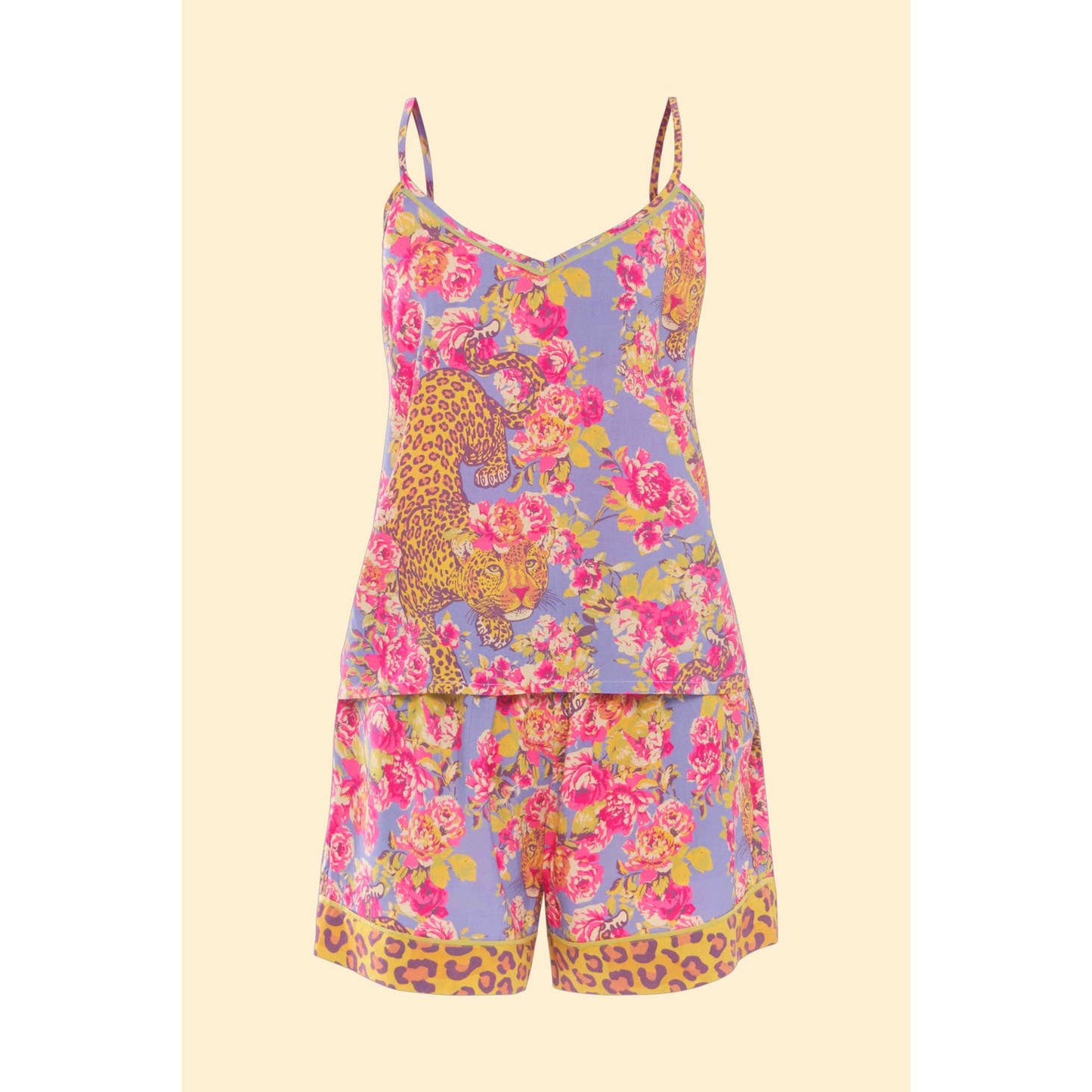 Cami Sassy Leopard in Lavender Pajamas