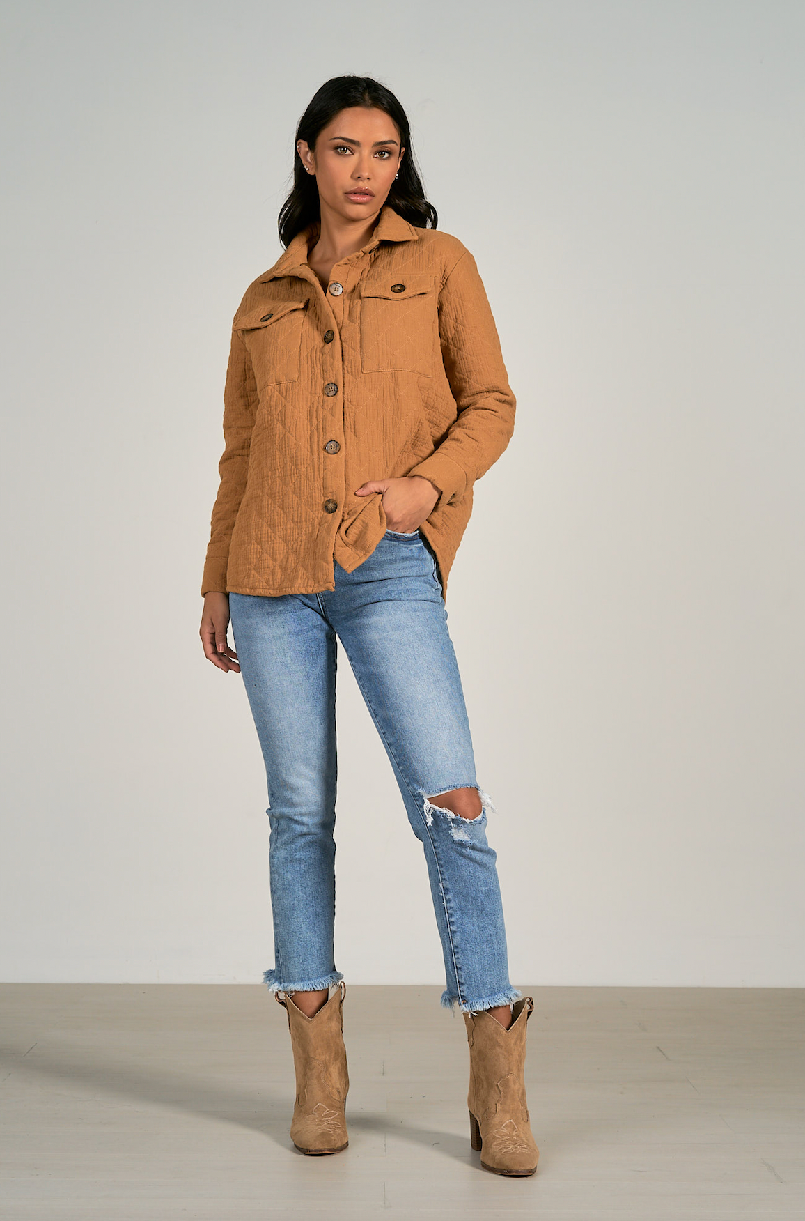 Copper Quilted Jacket