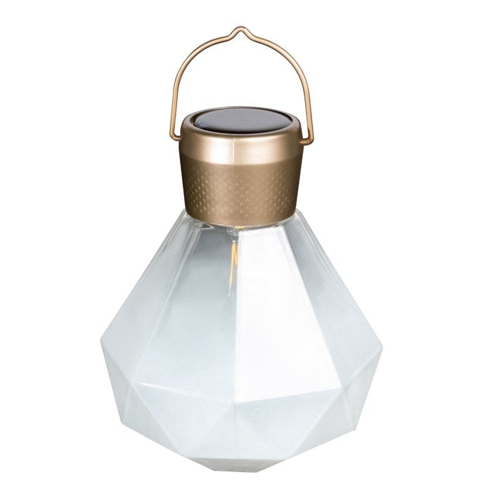 Solar Glass Gem Light - Milk