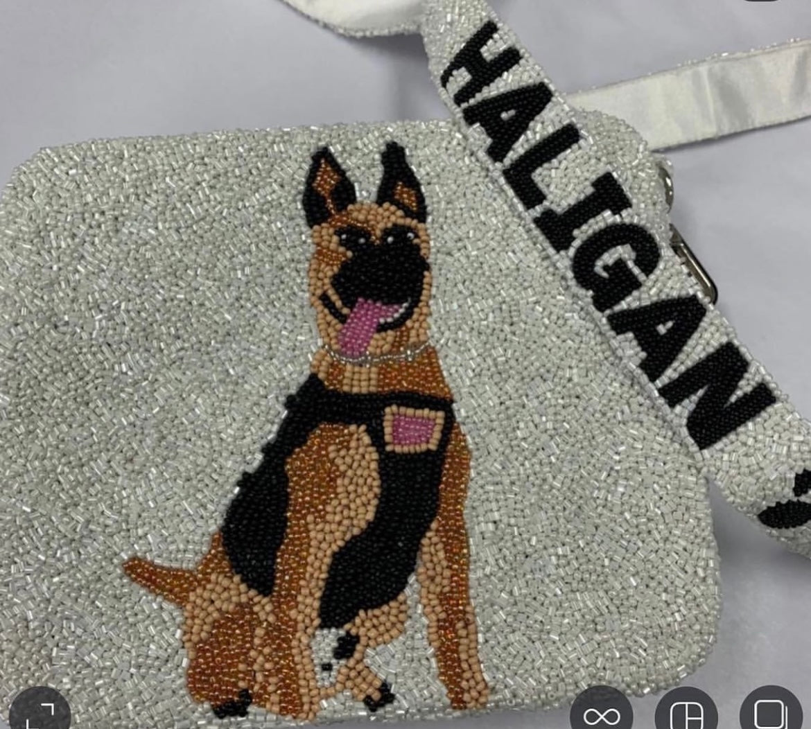 Custom Beaded Pet Bag