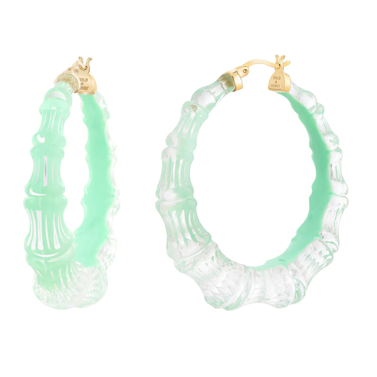 Bamboo illusion hoops
