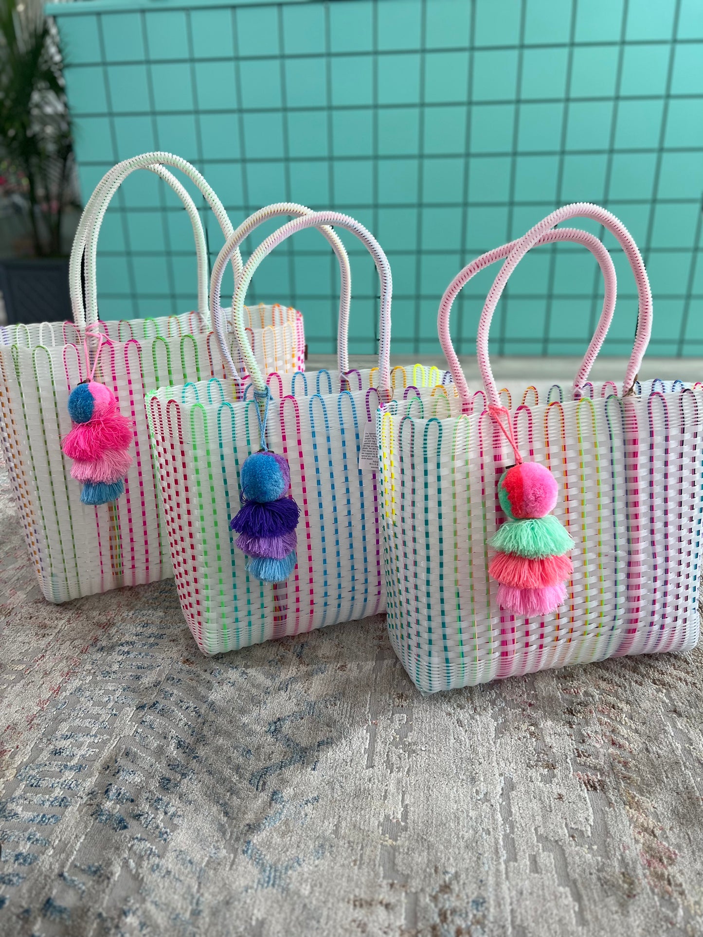 Iris clear and rainbow bag