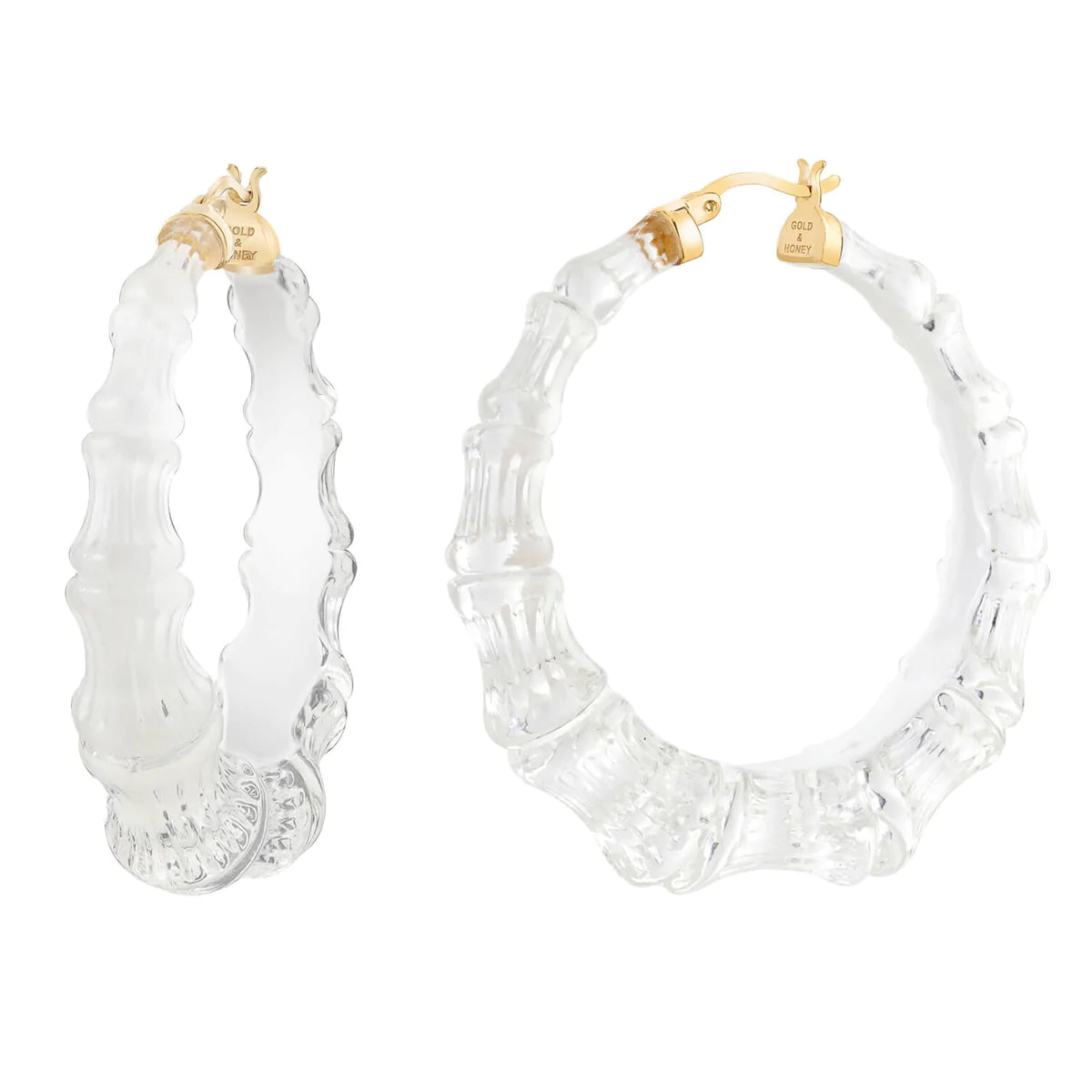 Bamboo illusion hoops