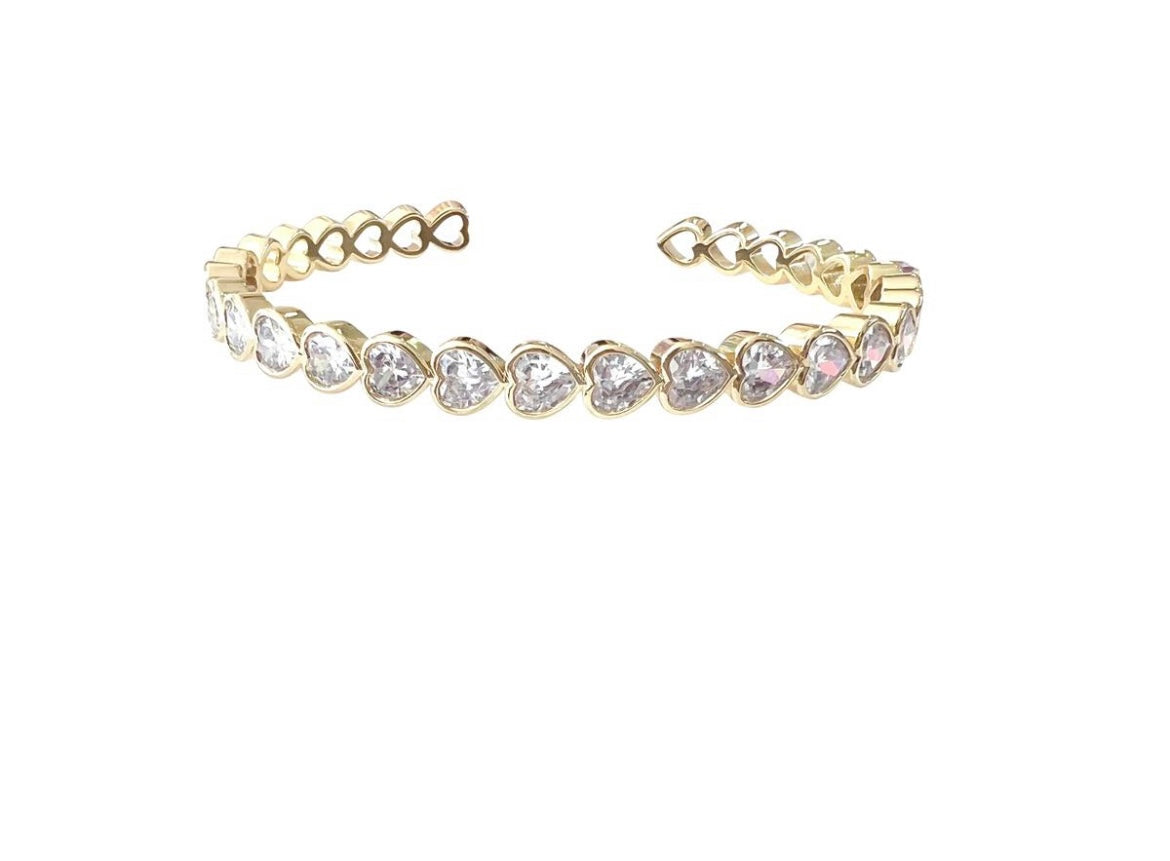 Cluster heart bracelet