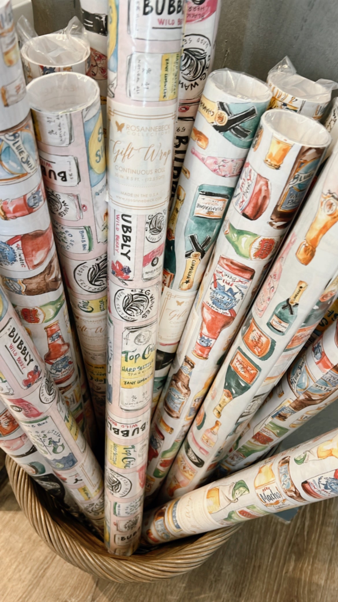 Seltzer wrapping paper