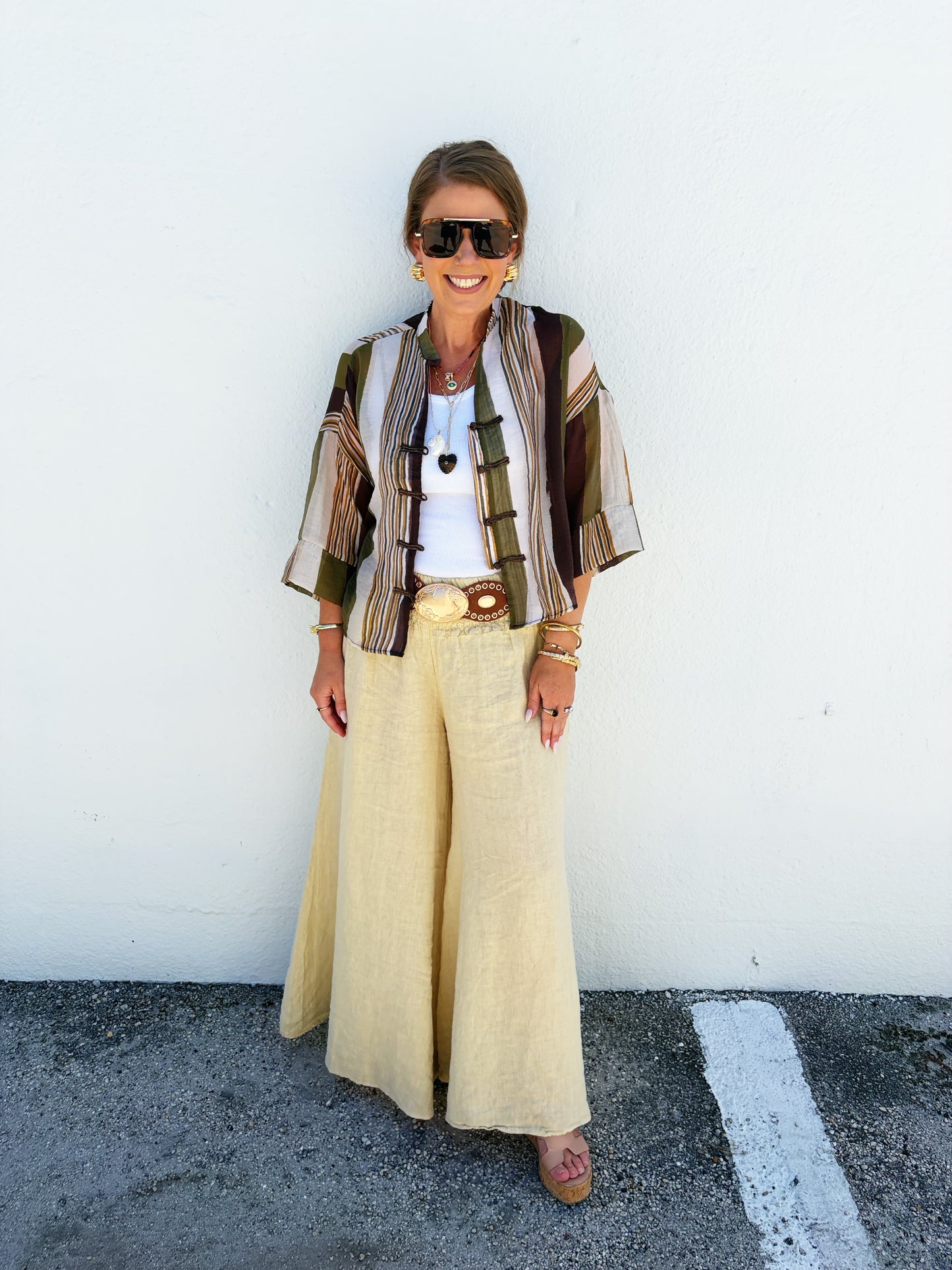 Nora Sheer Top 2-olive