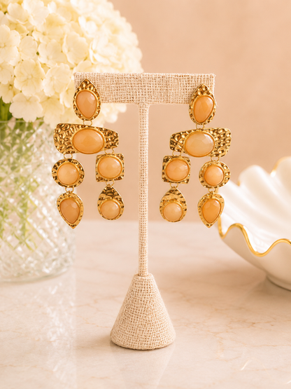 Rocco Earrings Peach *FINAL SALE