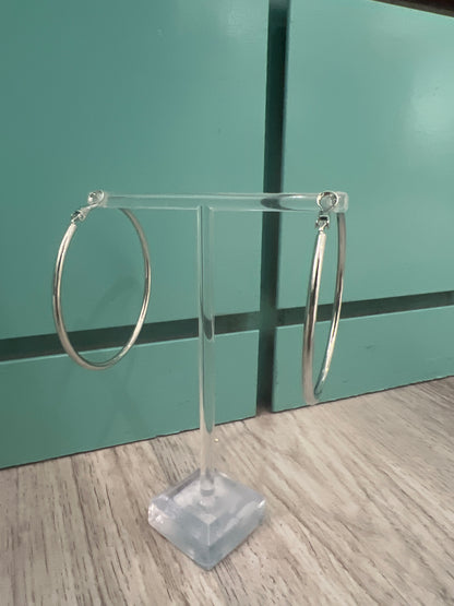 Silver Hoops