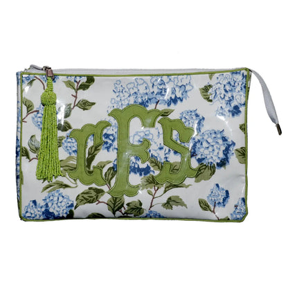 Hydrangeas Cosmetic Pouch** 3 Sizes **Custom Order