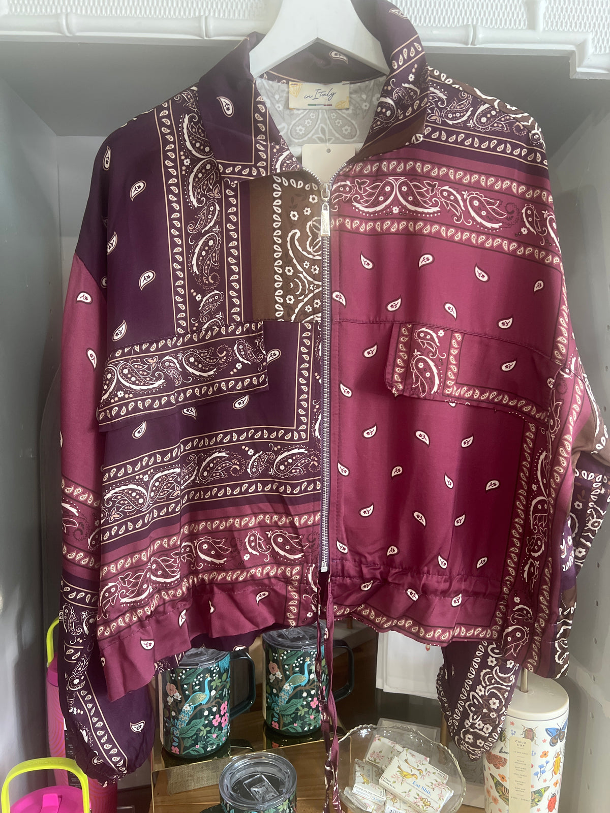 Drake Jacket in Purple/maroon